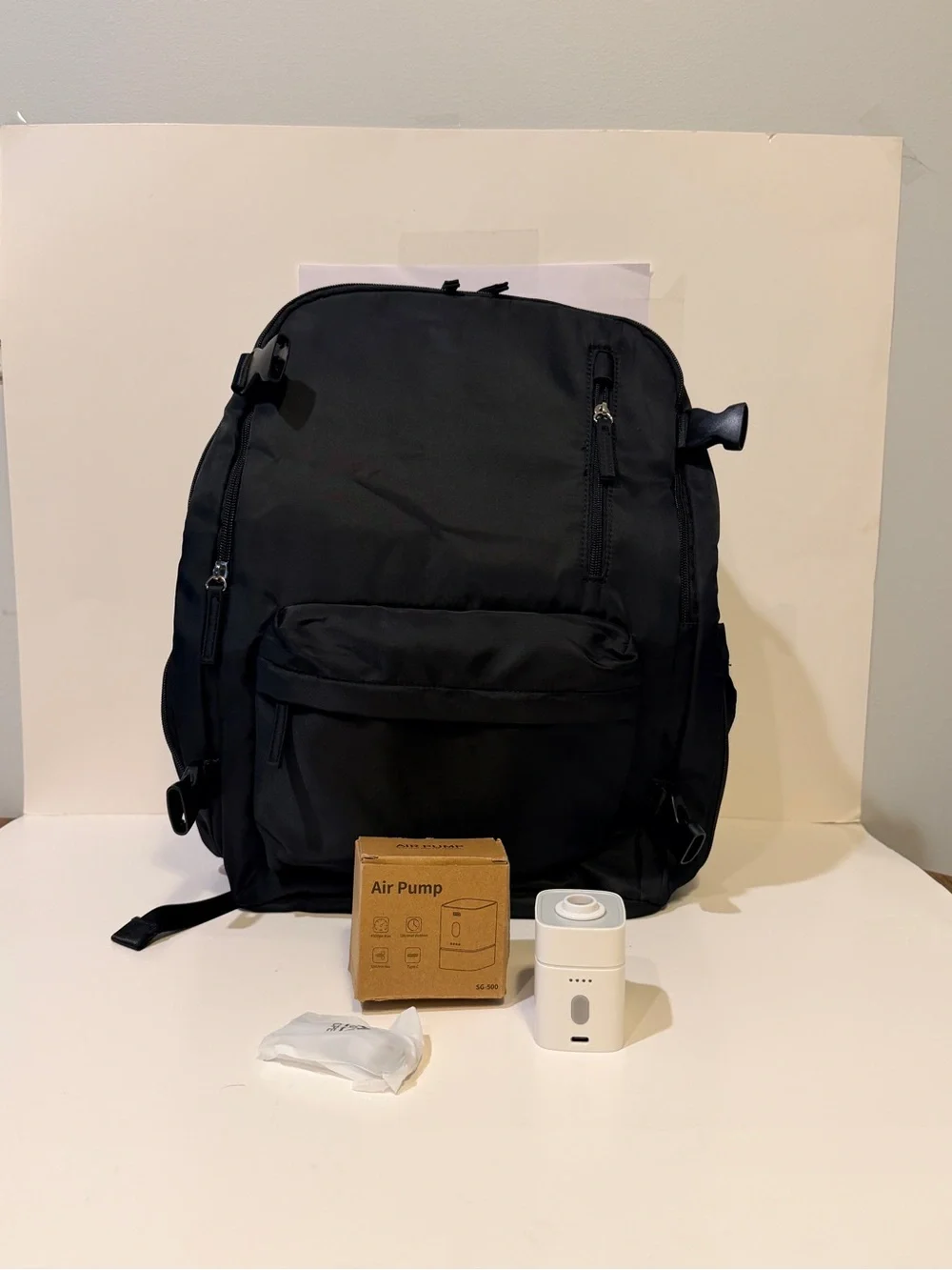 NWT WonHox Black Vacuum Seal Backpack Includes Air Pump